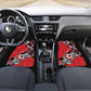 Personalized Tunisia Car Mats Silver Lions Sports Patterns - African Pride