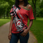 Personalized Tunisia Cross Shoulder Shirt Silver Lions Sports Patterns - African Pride