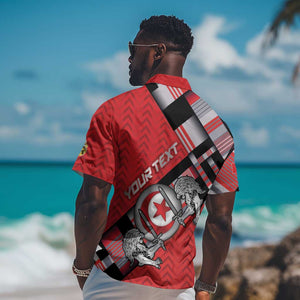 Personalized Tunisia Hawaiian Shirt Silver Lions Sports Patterns - African Pride