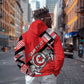 Personalized Tunisia Hoodie Silver Lions Sports Patterns - African Pride