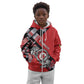 Personalized Tunisia Kid Hoodie Silver Lions Sports Patterns - African Pride