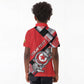 Personalized Tunisia Kid Polo Shirt Silver Lions Sports Patterns - African Pride
