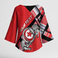 Personalized Tunisia Kimono Sleeve Blouse Silver Lions Sports Patterns - African Pride