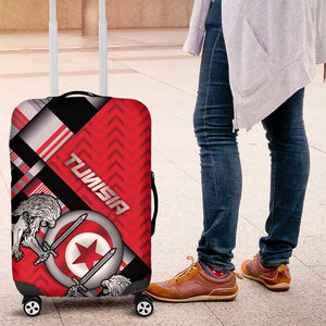 Tunisia Luggage Cover Silver Lions Sports Patterns - African Pride