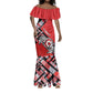 Personalized Tunisia Mermaid Dress Silver Lions Sports Patterns - African Pride