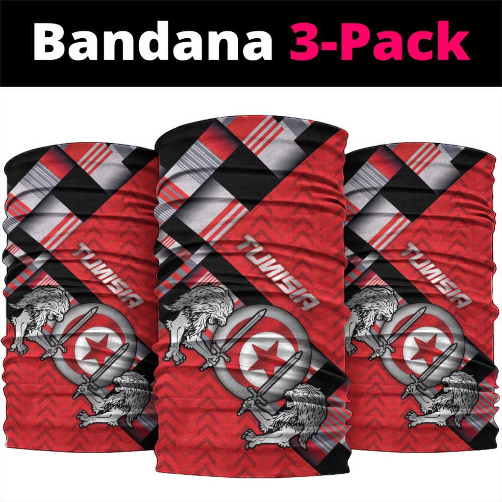 Tunisia Neck Gaiter Silver Lions Sports Patterns - African Pride