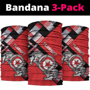 Tunisia Neck Gaiter Silver Lions Sports Patterns - African Pride