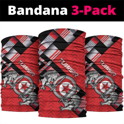 Tunisia Neck Gaiter Silver Lions Sports Patterns - African Pride