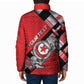 Personalized Tunisia Padded Jacket Silver Lions Sports Patterns - African Pride