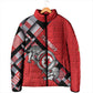 Personalized Tunisia Padded Jacket Silver Lions Sports Patterns - African Pride