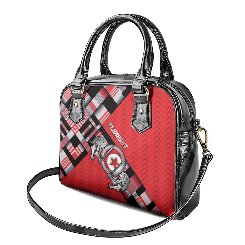 Tunisia Shoulder Handbag Silver Lions Sports Patterns - African Pride