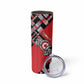 Personalized Tunisia Skinny Tumbler Silver Lions Sports Patterns - African Pride