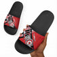 Tunisia Slide Sandals Silver Lions Sports Patterns - African Pride