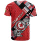 Personalized Tunisia T shirt Silver Lions Sports Patterns - African Pride