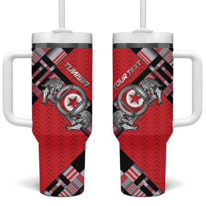 Personalized Tunisia Tumbler With Handle Silver Lions Sports Patterns - African Pride