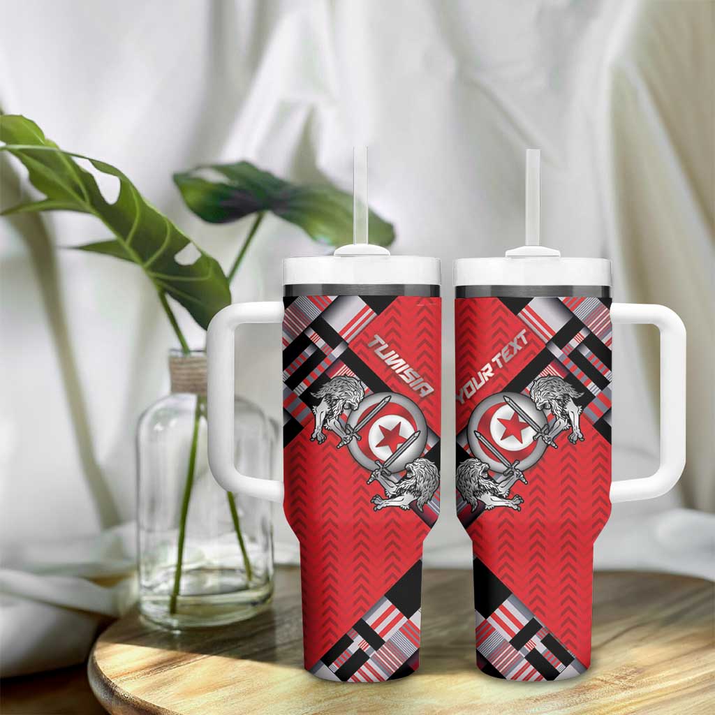 Personalized Tunisia Tumbler With Handle Silver Lions Sports Patterns - African Pride