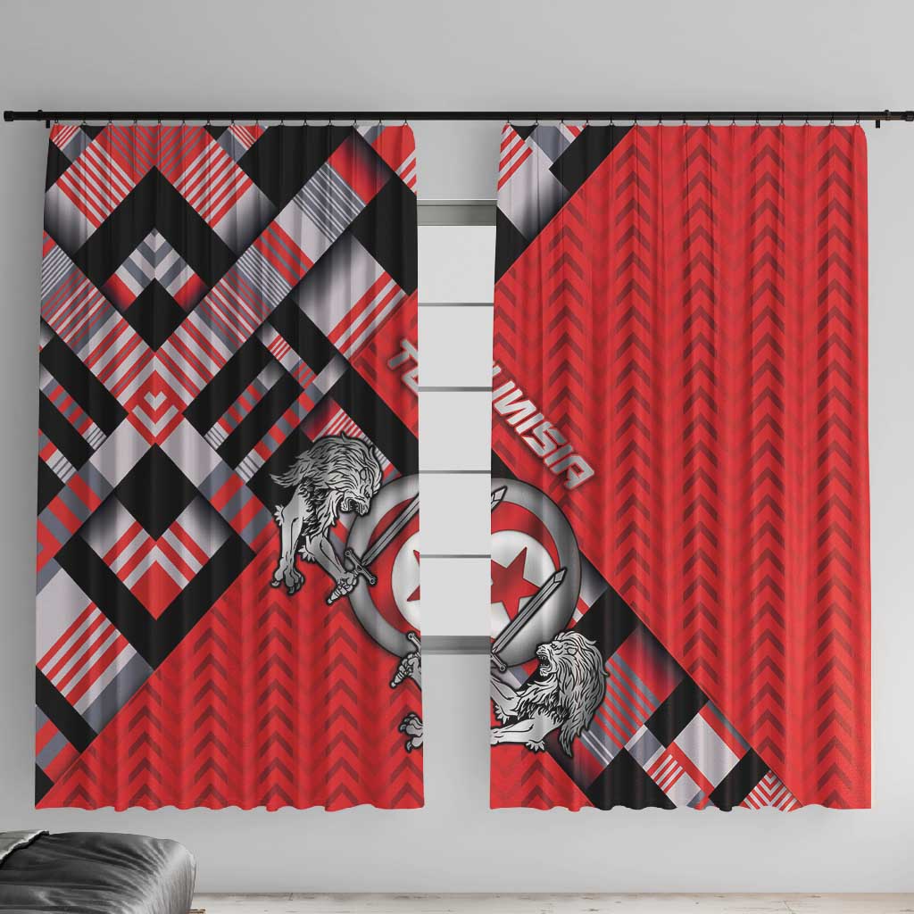 Tunisia Window Curtain Silver Lions Sports Patterns - African Pride
