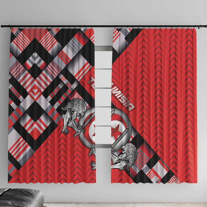 Tunisia Window Curtain Silver Lions Sports Patterns - African Pride