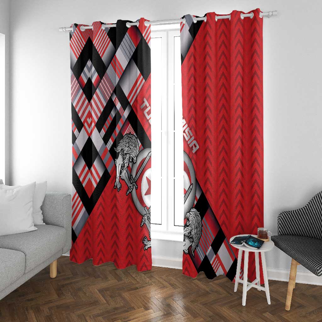 Tunisia Window Curtain Silver Lions Sports Patterns - African Pride