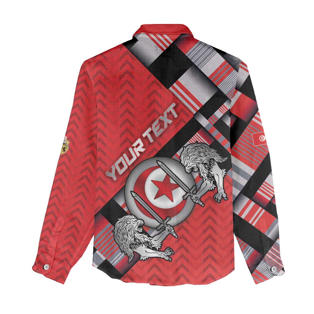 Personalized Tunisia Women Casual Shirt Silver Lions Sports Patterns - African Pride