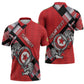 Personalized Tunisia Zipper Polo Shirt Silver Lions Sports Patterns - African Pride