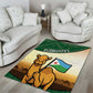 African Djibouti Area Rug Camel Holding Jabuuti Flag - African Pride