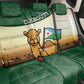 African Djibouti Back Car Seat Cover Camel Holding Jabuuti Flag - African Pride
