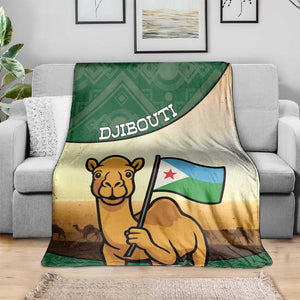 African Djibouti Blanket Camel Holding Jabuuti Flag - African Pride