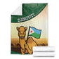 African Djibouti Blanket Camel Holding Jabuuti Flag - African Pride