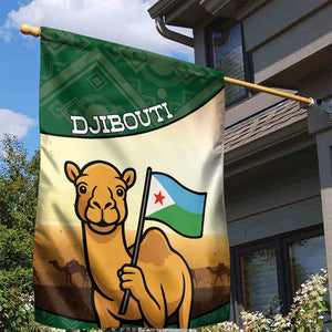 African Djibouti Garden Flag Camel Holding Jabuuti Flag - African Pride