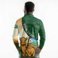 Personalized African Djibouti Long Sleeve Polo Shirt Camel Holding Jabuuti Flag - African Pride