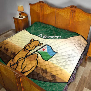 African Djibouti Quilt Camel Holding Jabuuti Flag - African Pride