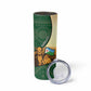 Personalized African Djibouti Skinny Tumbler Camel Holding Jabuuti Flag - African Pride