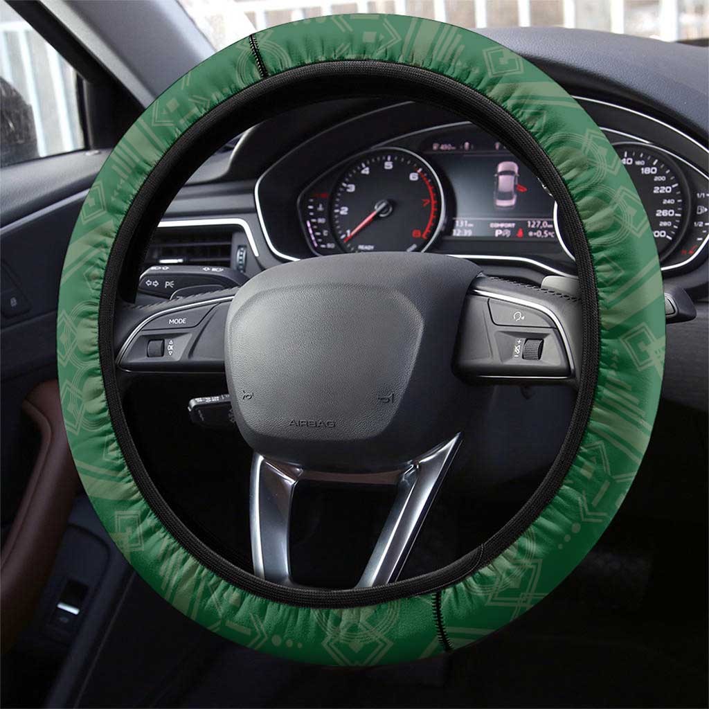 African Djibouti Steering Wheel Cover Camel Holding Jabuuti Flag - African Pride