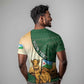 Personalized African Djibouti T shirt Camel Holding Jabuuti Flag - African Pride