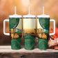 Personalized African Djibouti Tumbler With Handle Camel Holding Jabuuti Flag - African Pride