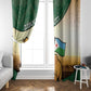 African Djibouti Window Curtain Camel Holding Jabuuti Flag - African Pride