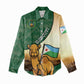 Personalized African Djibouti Women Casual Shirt Camel Holding Jabuuti Flag - African Pride