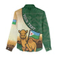 Personalized African Djibouti Women Casual Shirt Camel Holding Jabuuti Flag - African Pride