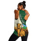 Personalized African Djibouti Women Racerback Tank Camel Holding Jabuuti Flag - African Pride