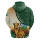 Personalized African Djibouti Zip Hoodie Camel Holding Jabuuti Flag - African Pride