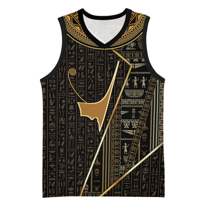 Egypt Deshret Crown Basketball Jersey Ancient Mythology Pharaoh With Pschent