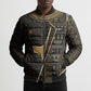 Egypt Deshret Crown Bomber Puffer Jacket Ancient Mythology Pharaoh With Pschent