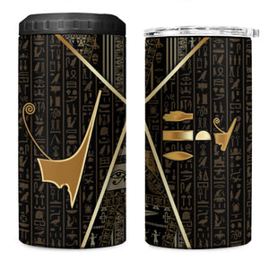 Egypt Deshret Crown 4 in 1 Can Cooler Tumbler Ancient Mythology Pharaoh With Pschent