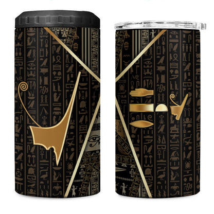 Egypt Deshret Crown 4 in 1 Can Cooler Tumbler Ancient Mythology Pharaoh With Pschent