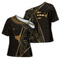 Egypt Deshret Crown Cross Shoulder Shirt Ancient Mythology Pharaoh With Pschent