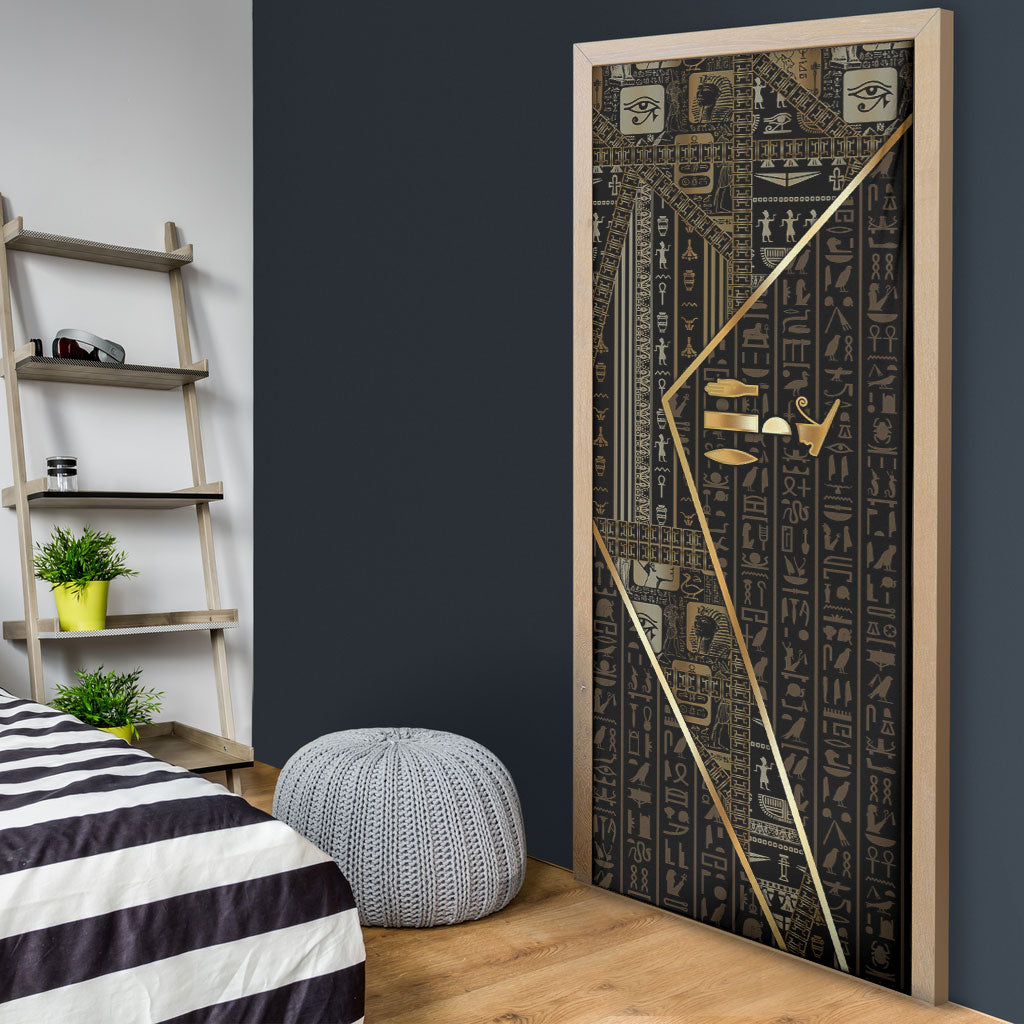 Egypt Deshret Crown Door Cover Ancient Mythology Pharaoh With Pschent