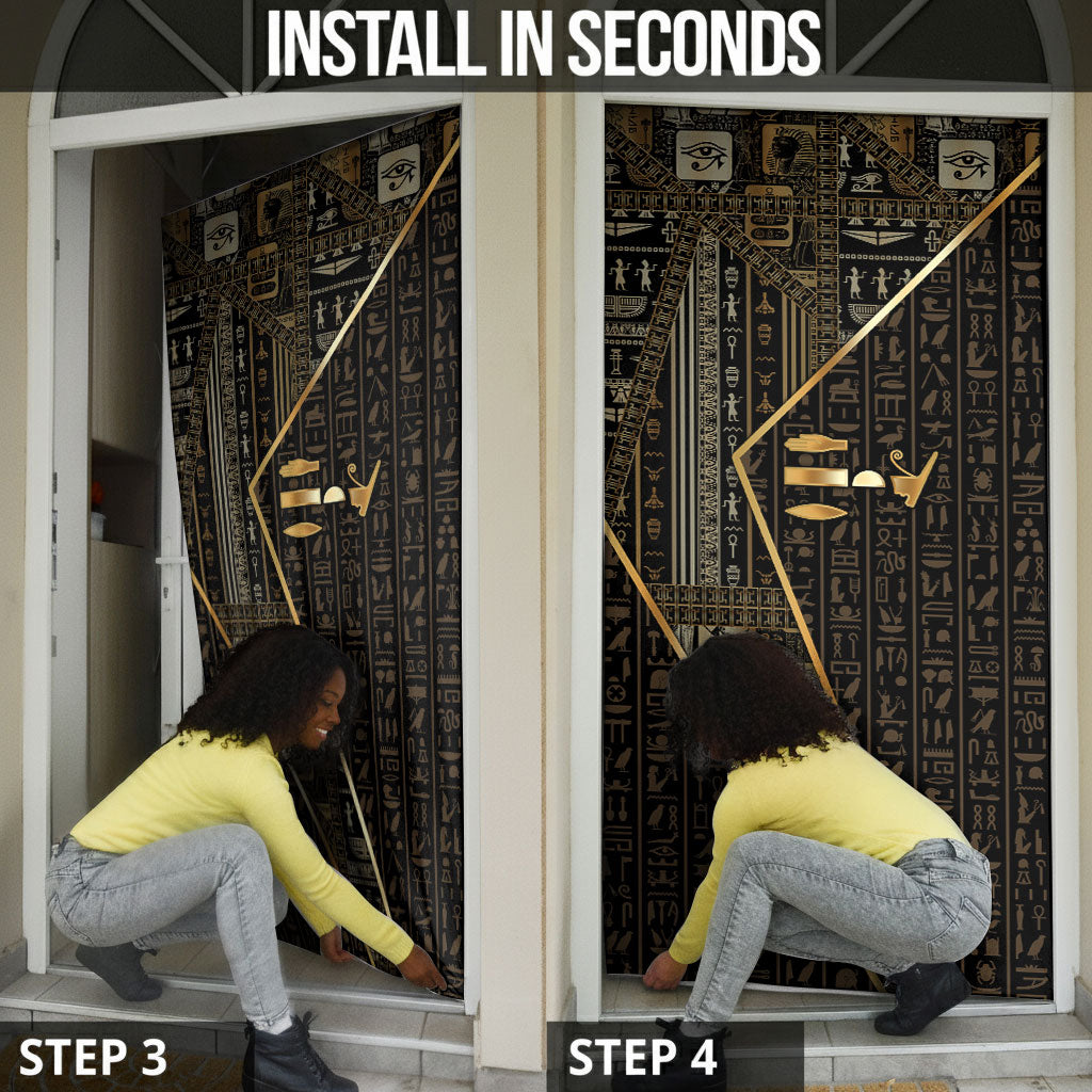 Egypt Deshret Crown Door Cover Ancient Mythology Pharaoh With Pschent