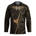Egypt Deshret Crown Hockey Jersey Ancient Mythology Pharaoh With Pschent