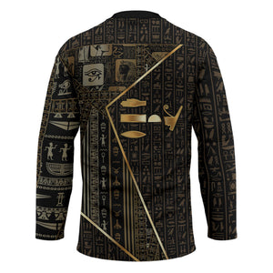 Egypt Deshret Crown Hockey Jersey Ancient Mythology Pharaoh With Pschent